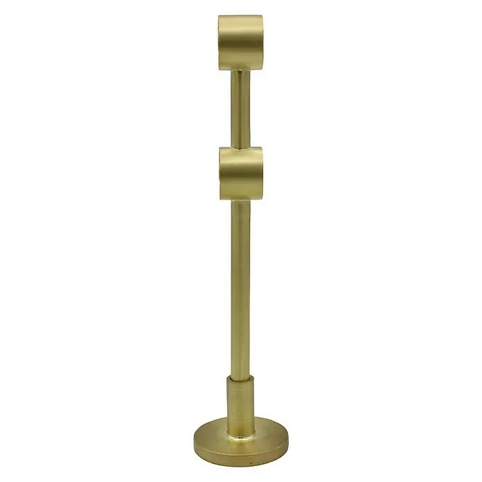 Expo Ambiente Doppelträger Wire - Messingoptik matt, Geeignet für: Gardinenstangen Ø 20 mm, Länge: 21 cm - Goldfarbene Gardinenstange mit doppelter Halterung, ideal für moderne Fensterdekorationen und zur stilvollen Aufhängung von Vorhängen.