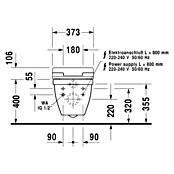 Duravit Starck 3 Wand-WC (Ohne WC-Sitz, Tiefspüler, Weiß)