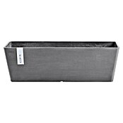 Ecopots Bruges Pflanzkasten mit Wasserreservoir (Außenmaß (L x B x H): 55,3 x 16,5 x 17,5 cm, Kunststoff, Grau) | BAUHAUS