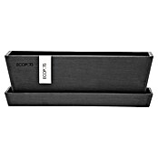 Ecopots Bruges Pflanzkasten Mini mit Untersetzer (Außenmaß (L x B x H): 25 x 8,7 x 8,5 cm, Kunststoff, Dunkelgrau) | BAUHAUS