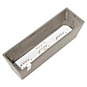 Ecopots Bruges Pflanzkasten mit Wasserreservoir (Außenmaß (L x B x H): 55,3 x 16,5 x 17,5 cm, Kunststoff, Braungrau) | BAUHAUS