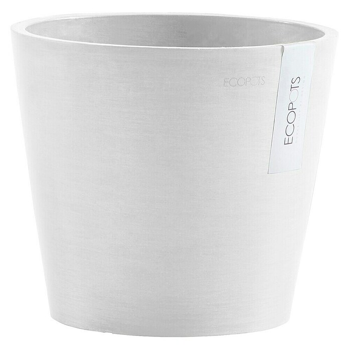 Ecopots Amsterdam Pflanztopf Amsterdam (Außenmaß (Ø x H): 20 x 17,1 cm, Kunststoff, Weiß) | BAUHAUS