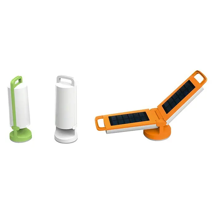 Lutec Lámpara decorativa solar LED Dragonfly - L x An x Al: 10,2 x 10,2 x 28,2 cm, Naranja, IP54 - Lámpara de mesa LED solar con estación de carga para iluminación sostenible interior/exterior.