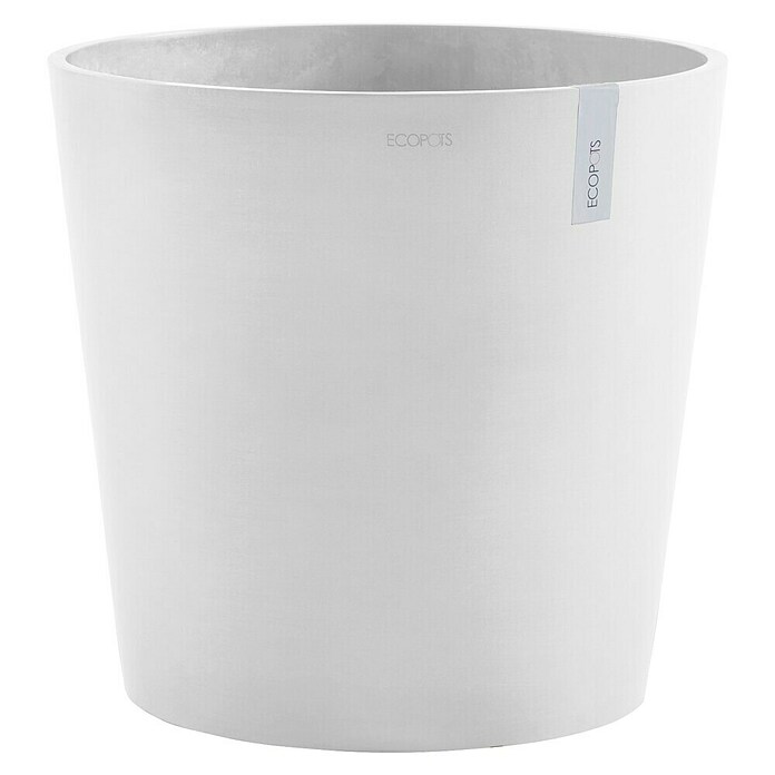 Ecopots Amsterdam Pflanztopf Amsterdam (Außenmaß (Ø x H): 40 x 34,5 cm, Kunststoff, Weiß) | BAUHAUS