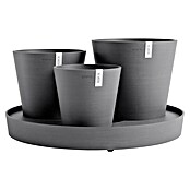 Ecopots Pflanztopf Dubai (Außenmaß (Ø x H): 56,5 x 30,7 cm, Kunststoff, Grau) | BAUHAUS