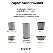 Ecopots Amsterdam Blumentopf-Untersetzer (Außenmaß (Ø x H): 43 x 3,5 cm, Kunststoff, Taupe) | BAUHAUS