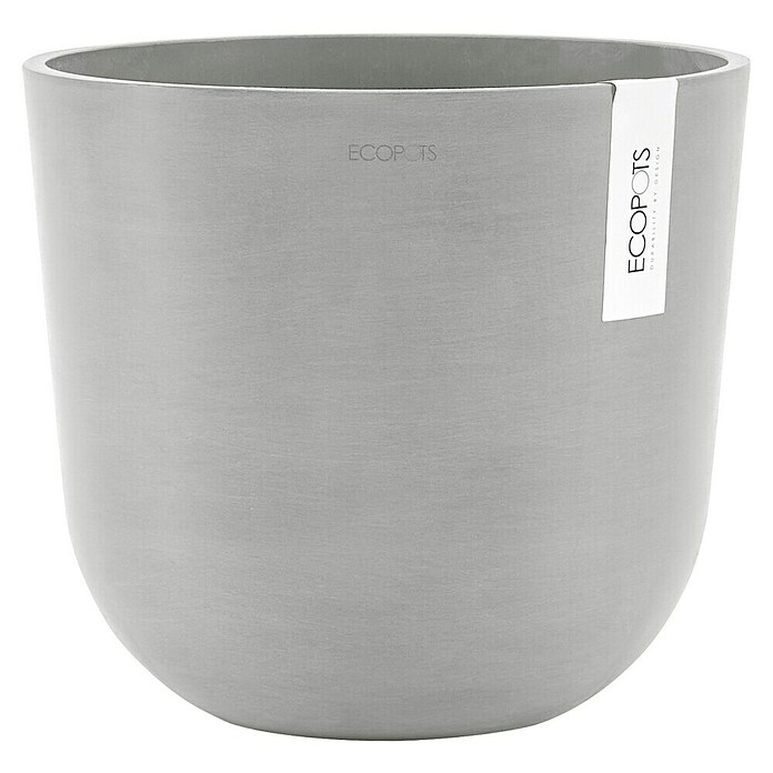 Ecopots Oslo Pflanztopf mit Wasserspeicher (Außenmaß (Ø x H): 25 x 21,4 cm, Kunststoff, Weißgrau) | BAUHAUS