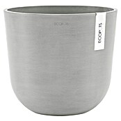 Ecopots Oslo Pflanztopf mit Wasserspeicher (Außenmaß (Ø x H): 25 x 21,4 cm, Kunststoff, Weißgrau) | BAUHAUS