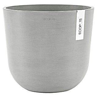 Ecopots Oslo Pflanztopf mit Wasserspeicher (Außenmaß (Ø x H): 25 x 21,4 cm, Kunststoff, Weißgrau)