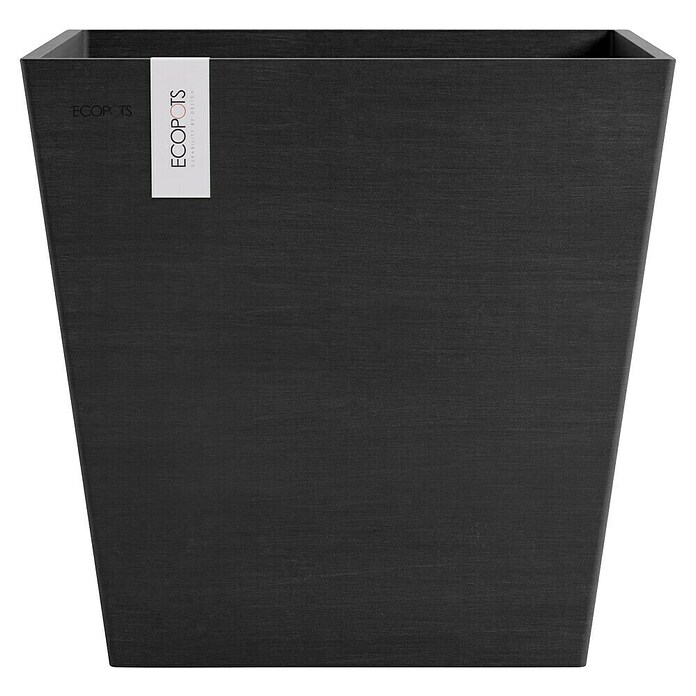 Ecopots Rotterdam Pflanzkasten mit Wasserspeicher (Außenmaß (L x B x H): 43,6 x 43,6 x 42,5 cm, Kunststoff, Dunkelgrau) | BAUHAUS
