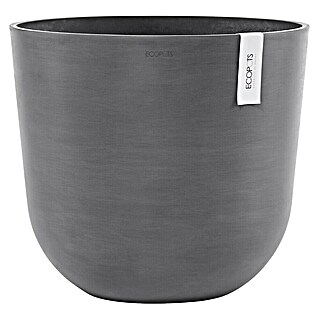 Ecopots Oslo Pflanztopf (Außenmaß (Ø x H): 45 x 39,4 cm, Kunststoff, Grau)