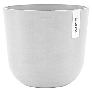 Ecopots Oslo Pflanztopf mit Wasserspeicher (Außenmaß (Ø x H): 25 x 21,4 cm, Kunststoff, Weiß)