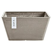 Ecopots Berlin Pflanzschale eckig (Außenmaß (L x B x H): 25,5 x 25,5 x 13 cm, Kunststoff, Taupe) | BAUHAUS