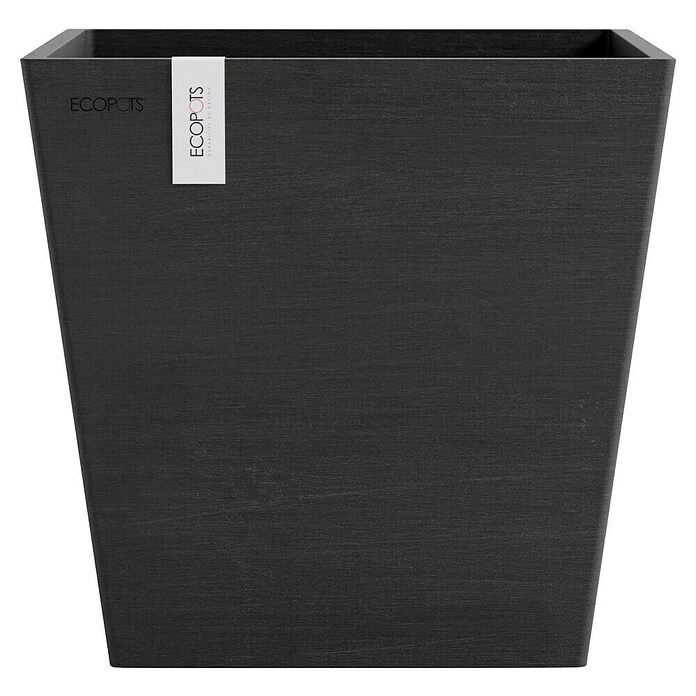 Ecopots Rotterdam Pflanzkasten mit Wasserspeicher (Außenmaß (L x B x H): 25 x 25 x 24,6 cm, Kunststoff, Dunkelgrau) | BAUHAUS