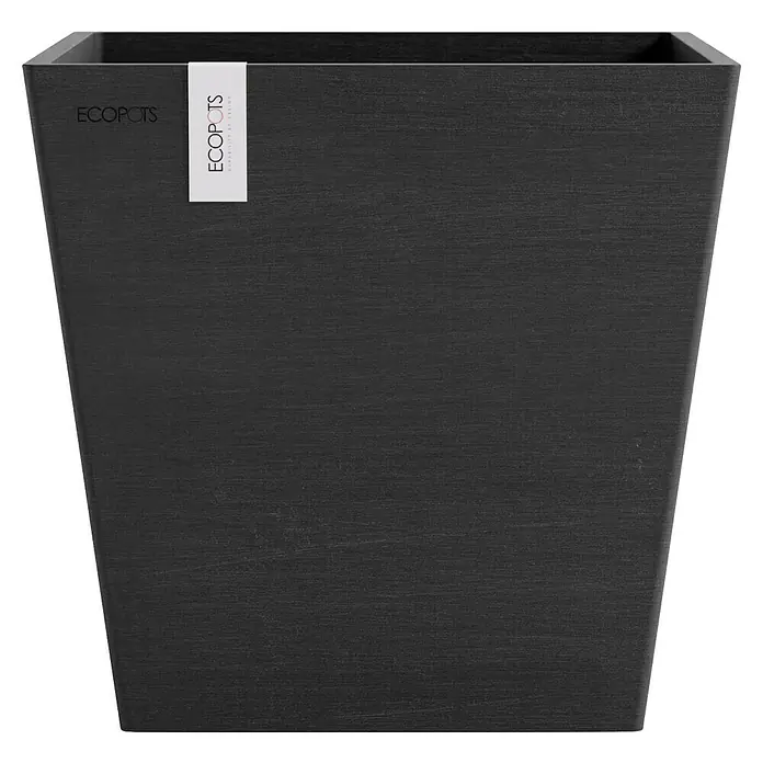 Ecopots Rotterdam Pflanzkasten mit Wasserspeicher - Außenmaß (L x B x H): 25 x 25 x 24,6 cm, Kunststoff, Dunkelgrau - Schwarzer Pflanzkasten von Ecopots für den Innen- und Außenbereich, robust und stilvoll. Perfekt für Pflanzenliebhaber, die Wert auf Nachhaltigkeit legen.