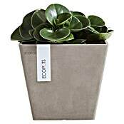 Ecopots Rotterdam Pflanzkasten (Außenmaß (L x B x H): 20,3 x 20,3 x 17,8 cm, Kunststoff, Braungrau) | BAUHAUS