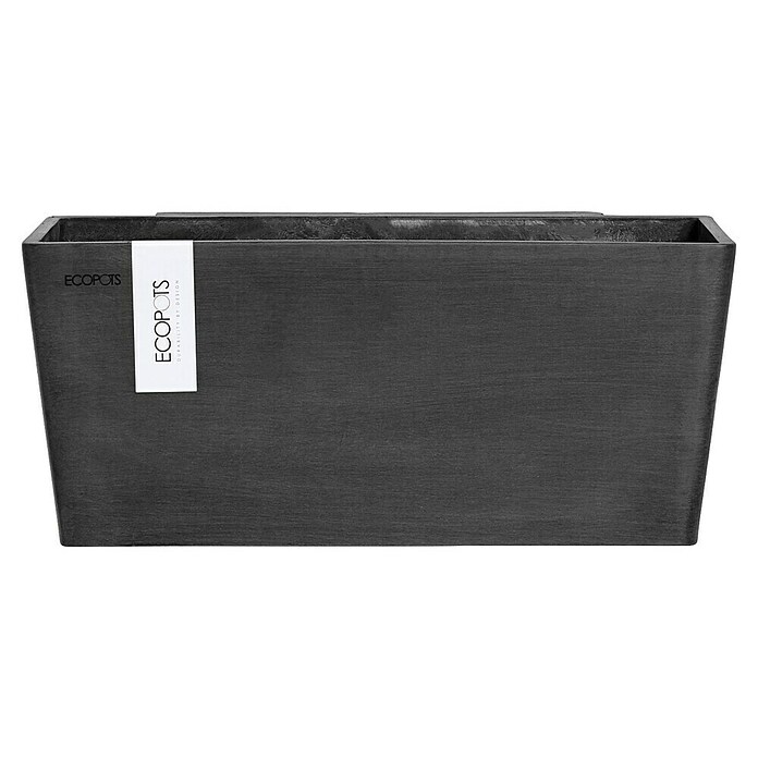 Ecopots Wand-Pflanzkasten Manhattan Wall (Außenmaß (L x B x H): 35 x 17,2 x 15 cm, Kunststoff, Dunkelgrau, Rechteckig) | BAUHAUS