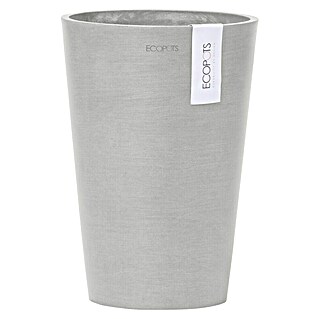 Ecopots Vase Pisa (Ø x H: 14 x 20 cm, Kunststoff, Weißgrau)
