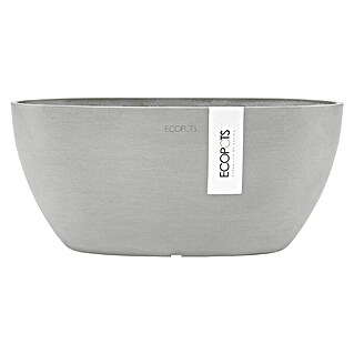 Ecopots Sofia Pflanzschale Sofia (L x B x H: 29,5 x 13,4 x 13,5 cm, Weißgrau)