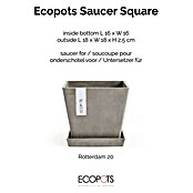 Ecopots Rotterdam Kasten-Untersetzer (16,5 x 16 x 2,5 cm, Kunststoff, Braungrau) | BAUHAUS