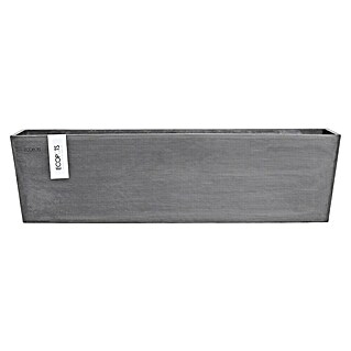 Ecopots Pflanzkasten Manhatten (Außenmaß (L x B x H): 55 x 17,2 x 15,3 cm, Kunststoff, Grau, L)