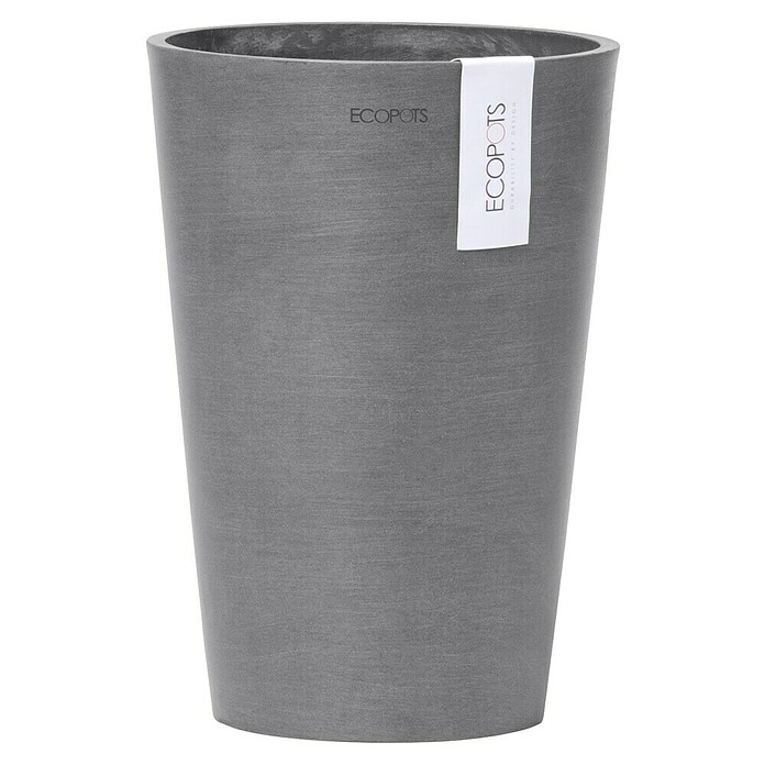Ecopots Vase Pisa (Ø x H: 14 x 20 cm, Kunststoff, Grau) | BAUHAUS