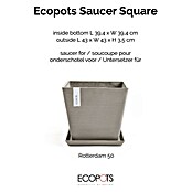 Ecopots Rotterdam Kasten-Untersetzer (42 x 39,4 x 3,5 cm, Kunststoff, Braungrau) | BAUHAUS