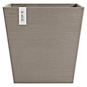 Ecopots Rotterdam Pflanzkasten mit Wasserspeicher (Außenmaß (L x B x H): 43,6 x 43,6 x 42,5 cm, Kunststoff, Braungrau) | BAUHAUS