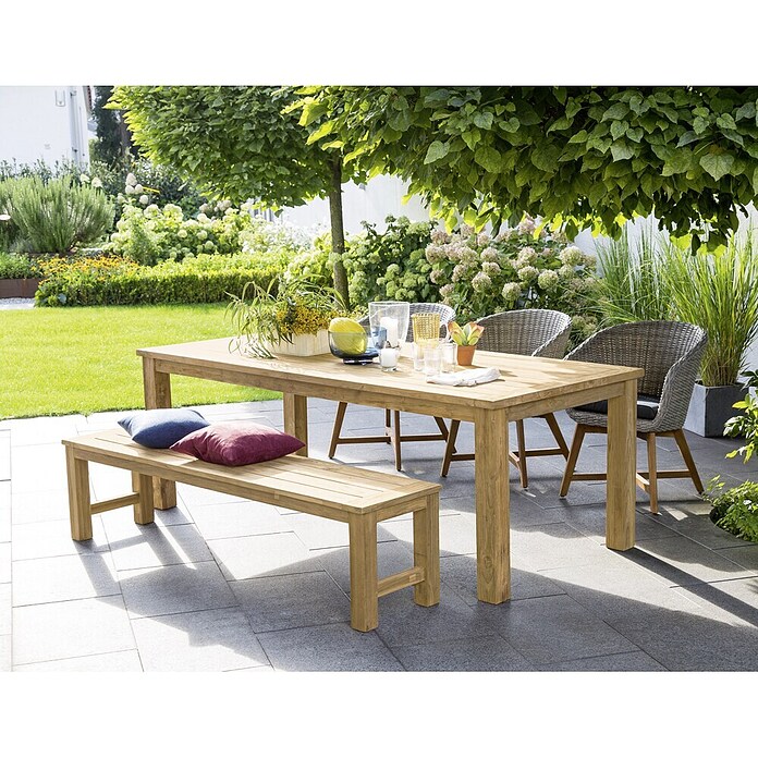 Sunfun Pauline Gartensessel (Bambus Grey, Polyrattan, Breite: 62 cm)