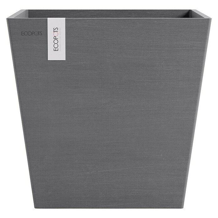 Ecopots Rotterdam Pflanzkasten mit Wasserspeicher (Außenmaß (L x B x H): 35 x 35 x 34,4 cm, Kunststoff, Grau) | BAUHAUS