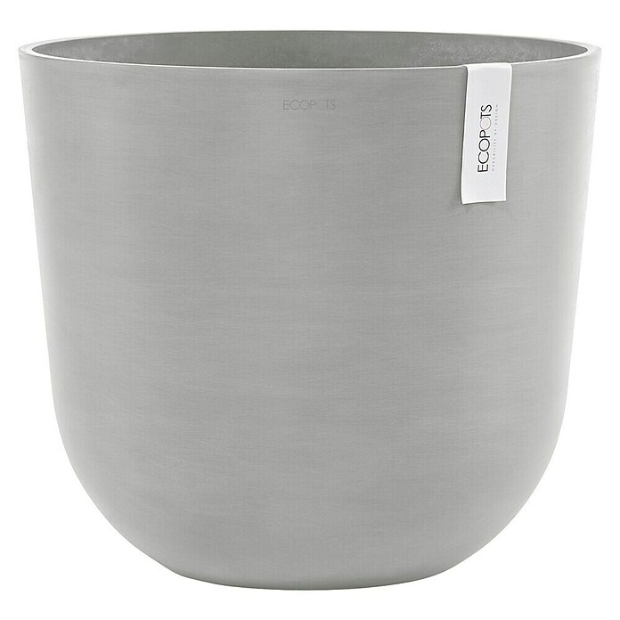 Ecopots Oslo Pflanztopf mit Wasserspeicher (Außenmaß (Ø x H): 45 x 39,4 cm, Kunststoff, Weißgrau) | BAUHAUS