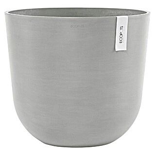 Ecopots Oslo Pflanztopf mit Wasserspeicher (Außenmaß (Ø x H): 45 x 39,4 cm, Kunststoff, Weißgrau)