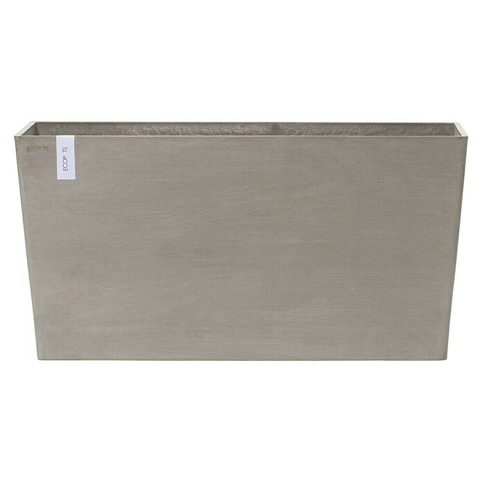 Ecopots Pflanzkasten Paris (Außenmaß (L x B x H): 100,5 x 39,6 x 51,8 cm, Kunststoff, Braungrau, Ausstattung Pflanzgefäß: Rollen) | BAUHAUS