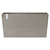 Ecopots Pflanzkasten Paris (Außenmaß (L x B x H): 100,5 x 39,6 x 51,8 cm, Kunststoff, Braungrau, Ausstattung Pflanzgefäß: Rollen) | BAUHAUS