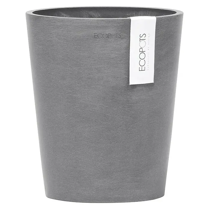 Ecopots Orchideentopf Morinda - Außenmaß (Ø x H): 17,1 x 19,5 cm, Kunststoff, Grau - Grauer Ecopots Blumentopf mit einem modernen und minimalistischen Design, ideal für Pflanzenliebhaber.