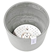 Ecopots Oslo Pflanztopf mit Wasserspeicher (Außenmaß (Ø x H): 25 x 21,4 cm, Kunststoff, Weißgrau) | BAUHAUS