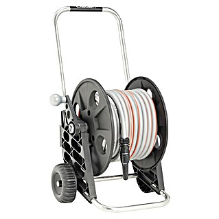 Claber Kit carro portamangueras Genius Compact (Plástico/metal, Capacidad de manguera: 25 m, 15 mm (⁵⁄₈''))