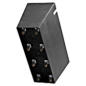 Ecopots Pflanzkasten Paris (Außenmaß (L x B x H): 100,5 x 39,6 x 51,8 cm, Kunststoff, Dunkelgrau, Ausstattung Pflanzgefäß: Rollen) | BAUHAUS