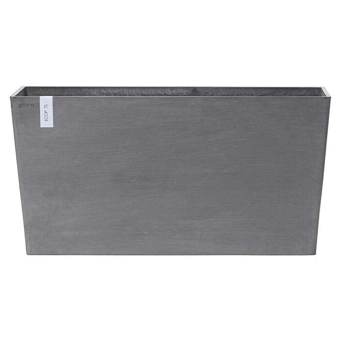 Ecopots Pflanzkasten Paris (Außenmaß (L x B x H): 100,5 x 39,6 x 51,8 cm, Kunststoff, Grau, Ausstattung Pflanzgefäß: Rollen) | BAUHAUS