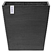 Ecopots Rotterdam Pflanzkasten mit Rollen (Außenmaß (L x B x H): 50,2 x 50,2 x 49,5 cm, Kunststoff, Dunkelgrau) | BAUHAUS