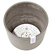 Ecopots Oslo Pflanztopf mit Wasserspeicher (Außenmaß (Ø x H): 25 x 21,4 cm, Kunststoff, Braungrau) | BAUHAUS