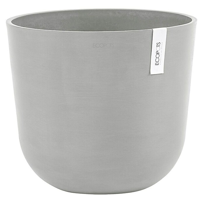 Ecopots Oslo Pflanztopf mit Wasserspeicher (Außenmaß (Ø x H): 35 x 40,5 cm, Kunststoff, Weißgrau) | BAUHAUS