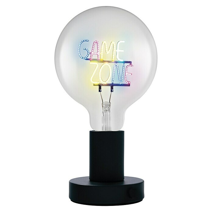 Ledvance Lámpara de sobremesa LED redonda Game zone (Ø x Al: 12,5 x 23,1 cm, Negro, Blanco cálido) | BAUHAUS