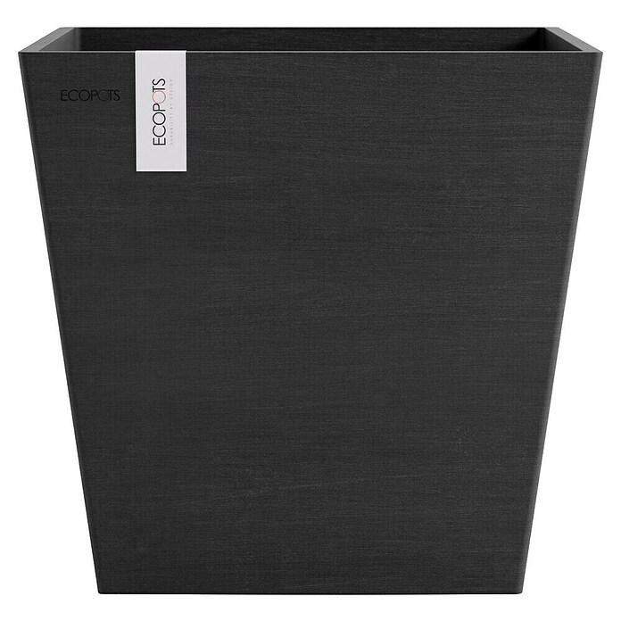Ecopots Rotterdam Pflanzkasten mit Wasserspeicher (Außenmaß (L x B x H): 35 x 35 x 34,4 cm, Kunststoff, Dunkelgrau) | BAUHAUS