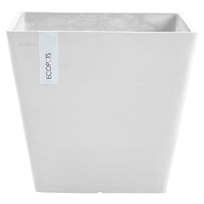 Ecopots Rotterdam Pflanzkasten (Außenmaß (L x B x H): 29,5 x 29,5 x 26,4 cm, Kunststoff, Weiß) | BAUHAUS