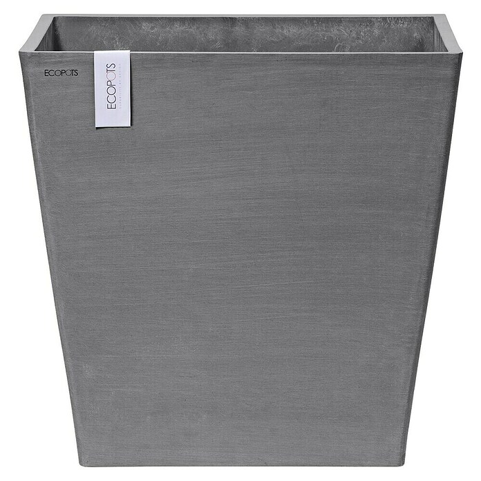 Ecopots Rotterdam Pflanzkasten mit Rollen (Außenmaß (L x B x H): 50,2 x 50,2 x 49,5 cm, Kunststoff, Grau) | BAUHAUS
