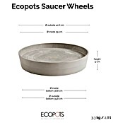 Ecopots Amsterdam Blumentopf-Untersetzer Amsterdam (Außenmaß (Ø x H): 41,6 x 9 cm, Kunststoff, Taupe) | BAUHAUS