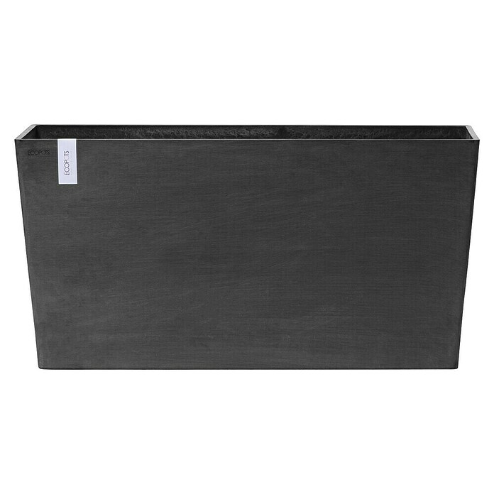 Ecopots Pflanzkasten Paris (Außenmaß (L x B x H): 100,5 x 39,6 x 51,8 cm, Kunststoff, Dunkelgrau, Ausstattung Pflanzgefäß: Rollen) | BAUHAUS