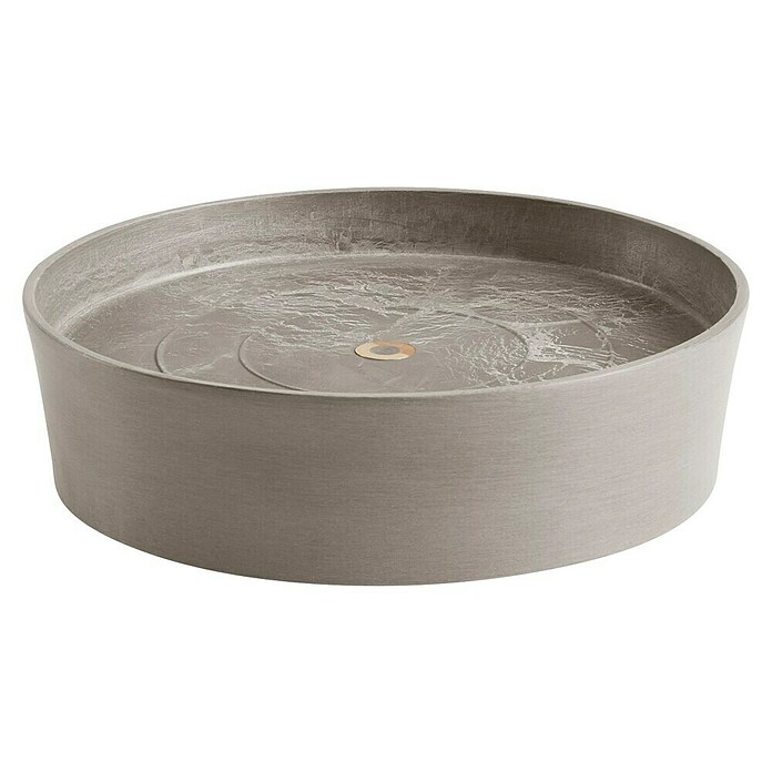 Ecopots Amsterdam Blumentopf-Untersetzer mit Rollen (Außenmaß (Ø x H): 28,7 x 8,3 cm, Kunststoff, Taupe) | BAUHAUS