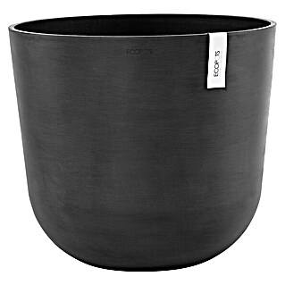 Ecopots Oslo Pflanztopf mit Wasserspeicher (Außenmaß (Ø x H): 55 x 48,5 cm, Kunststoff, Dunkelgrau)